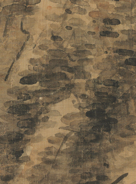 蓝瑛楚山秋霁图字画山水画办公室挂画客厅装饰画竖版国画卷轴装裱