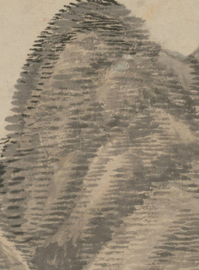 王翚墨池风雨图四王山水画国画挂画装饰画客厅卧室宣纸竖版卷轴画