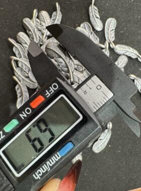 DIY精工三七老银做旧款羽毛配件手工diy手链手串手持配饰饰品新款