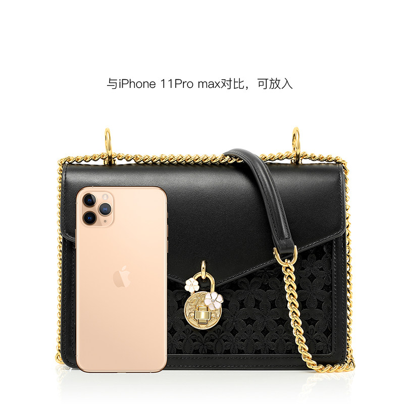 hr赫莲娜女2020新款真皮简约链条包 hr女士包袋