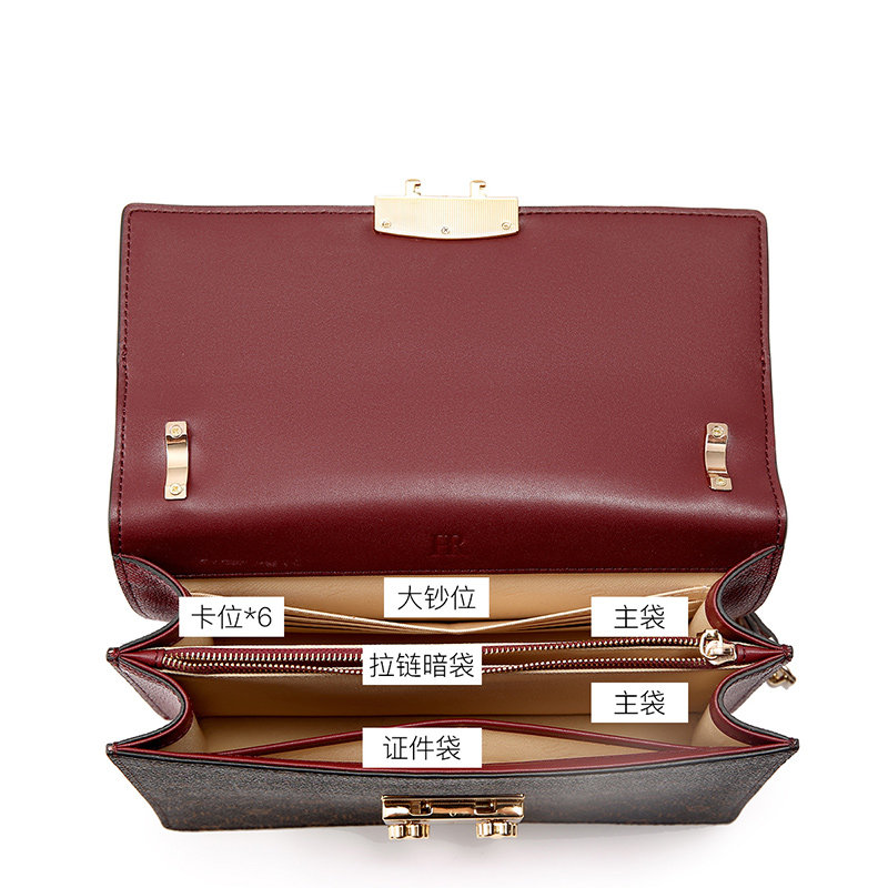 hr赫莲娜斜挎小方包女2020老花包 hr女士包袋