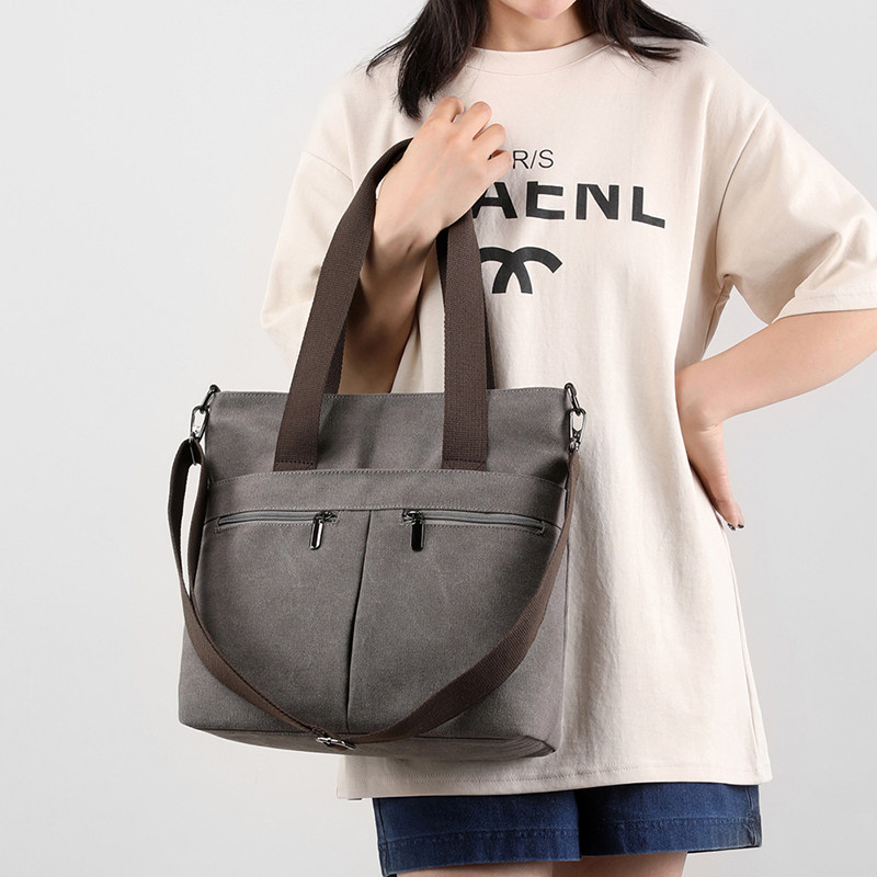 帆布包女包大容量简约托特包休闲上班通勤百搭手提单肩包斜挎包包,淘宝优惠券,粉丝福利购,淘宝优惠卷