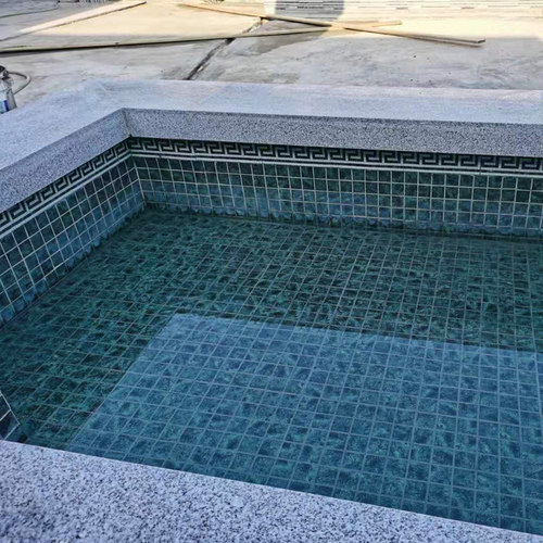 石材大理石马赛克瓷砖背景墙卫生间鱼池水池陶瓷大花绿色景观池 - 图2