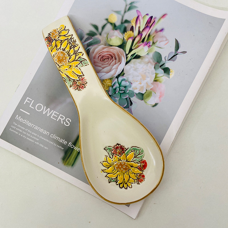 韩式餐具套装家用手绘碗碟筷套碗盘碟碗盘陶瓷釉下彩盛饭勺马克杯,淘宝优惠券,粉丝福利购,淘宝优惠卷