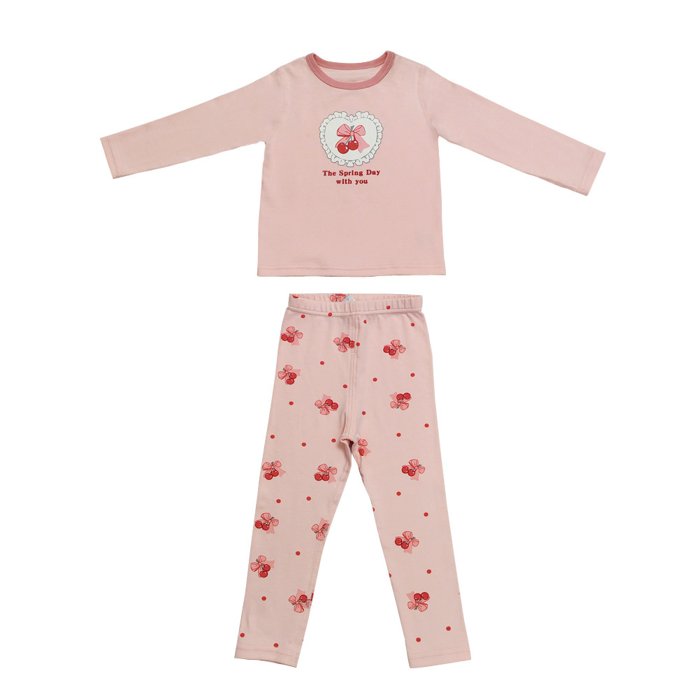 Pure cotton Korean autumn and winter Korean home clothing set to keep warm