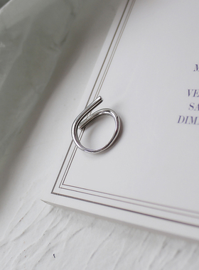 韩通体925纯银双层线条Msilver