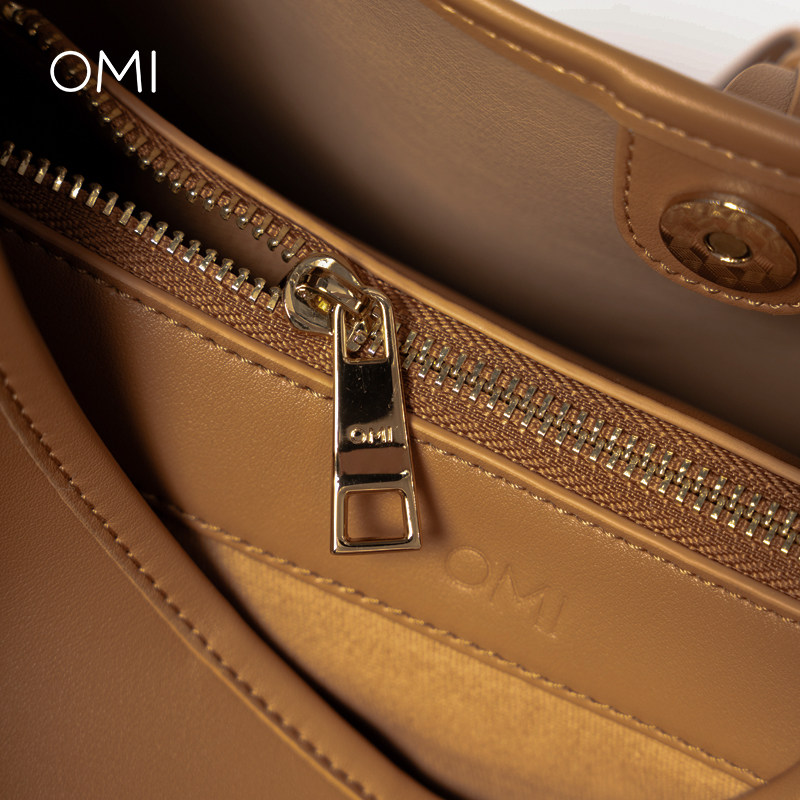 【秋冬新品】欧米omi托特包时尚hobo通勤水桶包百搭单肩斜挎包