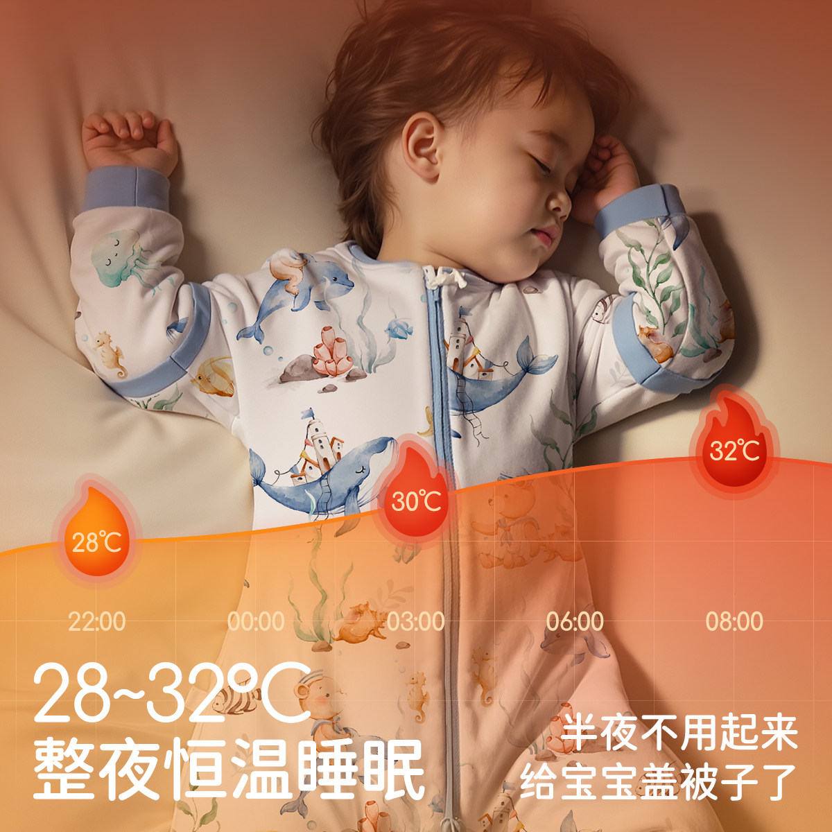 婧麒婴儿睡袋春秋冬款天竹艾草恒温宝宝暖姜恒温分腿防踢被子新款,淘宝优惠券,粉丝福利购,淘宝优惠卷