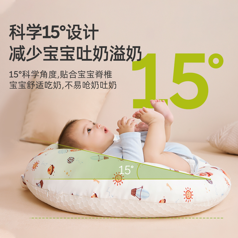 婧麒嬰兒防吐奶斜坡墊防溢奶嗆奶斜坡枕新生兒躺靠墊喂奶神器枕頭_天貓超市_嬰童用品