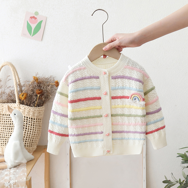 婧麒宝宝针织外套秋冬季2025新款女童洋气公主毛衣开衫小童秋装 - 图2