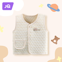 Baby waistcoat Spring and autumn slim Canshoulder newborn clothes outside wearing male and female autumn and winter jacket waistcoat baby vest