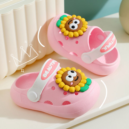 婧麒儿童凉拖鞋夏季男童卡通小童宝宝幼儿外穿小孩防滑浴室洞洞鞋 - 图3