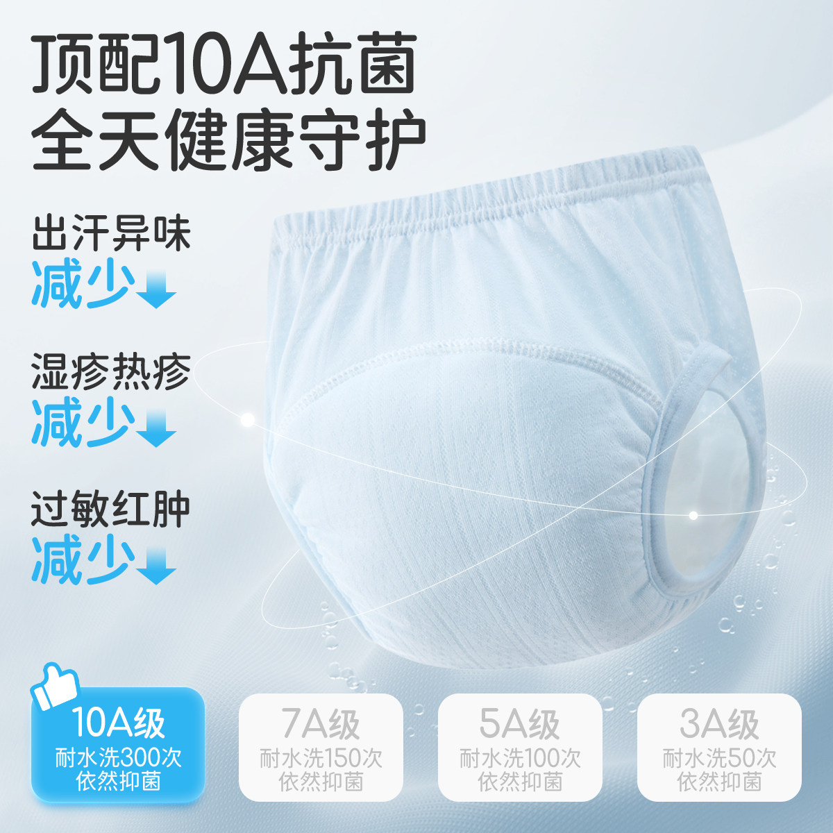 婧麒婴儿戒尿不湿训练裤透气防漏宝宝如厕训练裤立体可水洗尿布裤