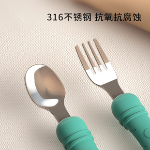 婧麒316不锈钢婴儿辅食勺