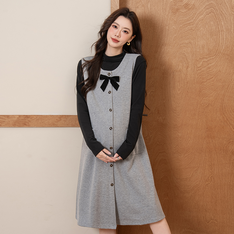 婧麒孕妇装2025新款孕妇连衣裙子孕妇孕期新款孕妇裙秋装高级穿搭 - 图2