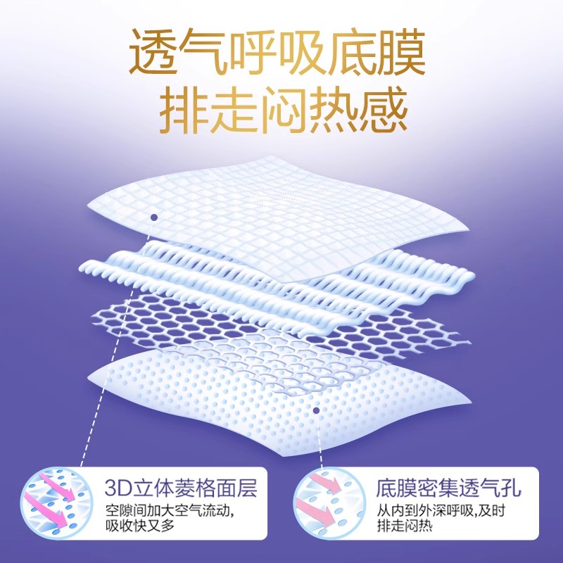 ABC新品轻羽裤超薄透气干爽羽感亲肤夜用裤型卫生巾组合2包