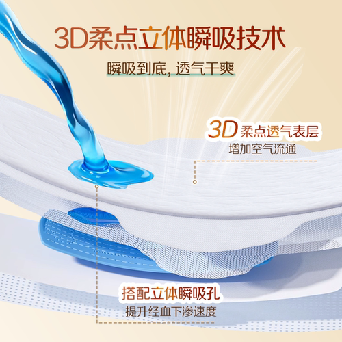 ABC敏BYE益生元卫生巾日夜用姨妈巾透气女专用正品新品xjh - 图3