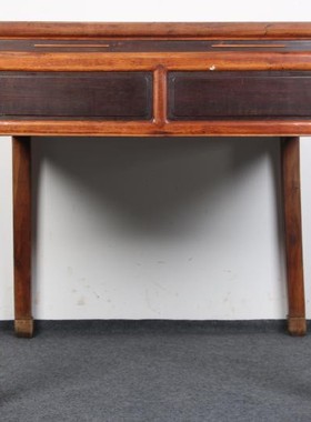 古之宝明清收藏品一张清代老红木榉木两斗书房桌古董老家具老桌子