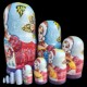 Russian matryoshka 10-layer classic storyboard hand-painted basswood made children's educational toys gift ornaments