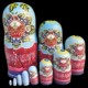 Russian matryoshka 10-layer classic storyboard hand-painted basswood made children's educational toys gift ornaments