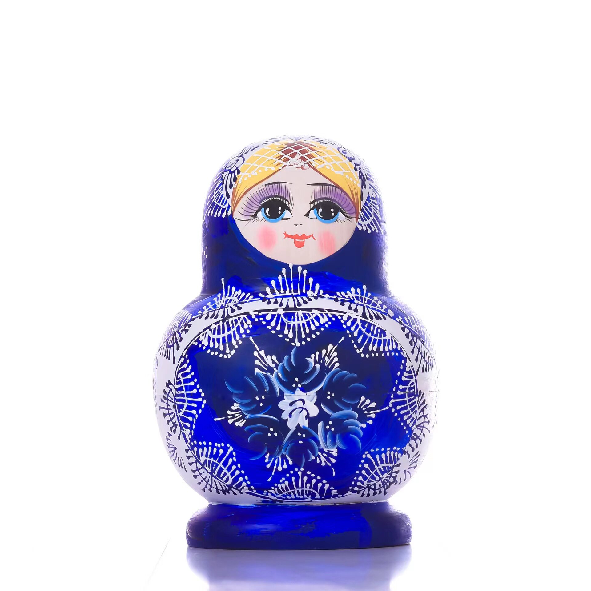 俄罗斯套娃15层中国风青花瓷娃娃手工风干椴木儿童益智玩具摆件