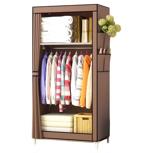 衣帽架防尘落地衣柜卧室内简易家用房间租房宿舍挂衣服物收纳置物 - 图3