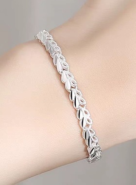 s999足银手链女款纯银手镯2025年新款情人节生日礼物刻字送女朋友