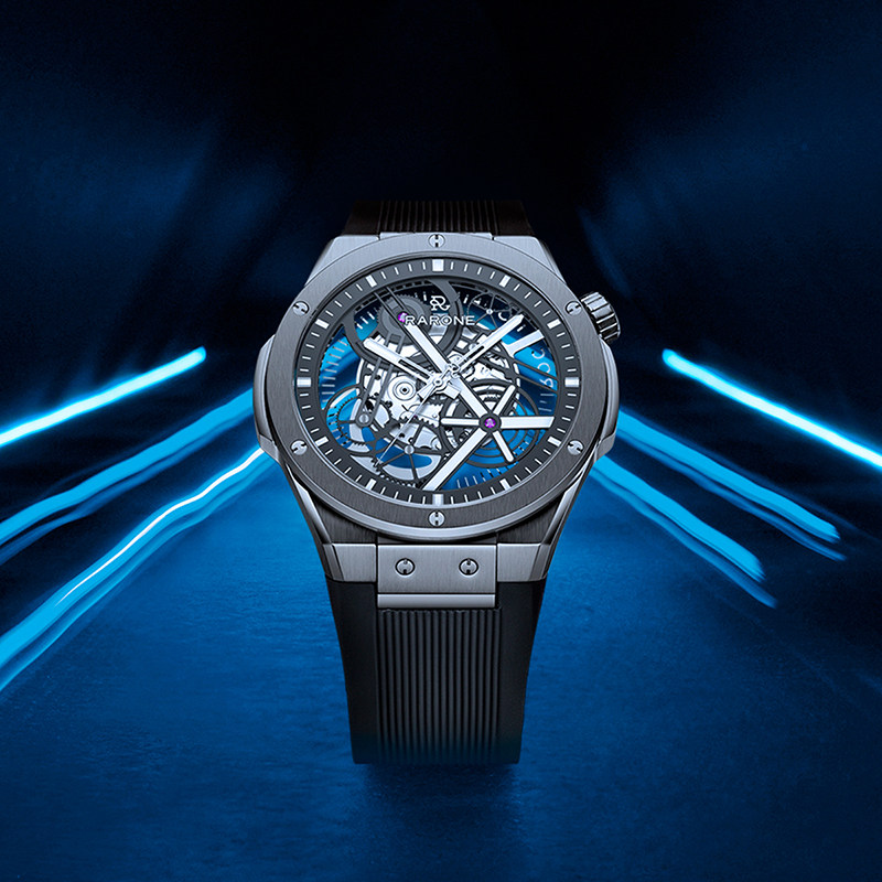 rarone雷诺双子星x男款纯全机械表 雷诺手表国产腕表