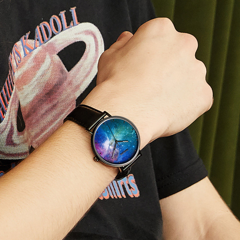 【商场同款】Rarone雷诺星空手表男款石英表皮带国产腕表男士手表