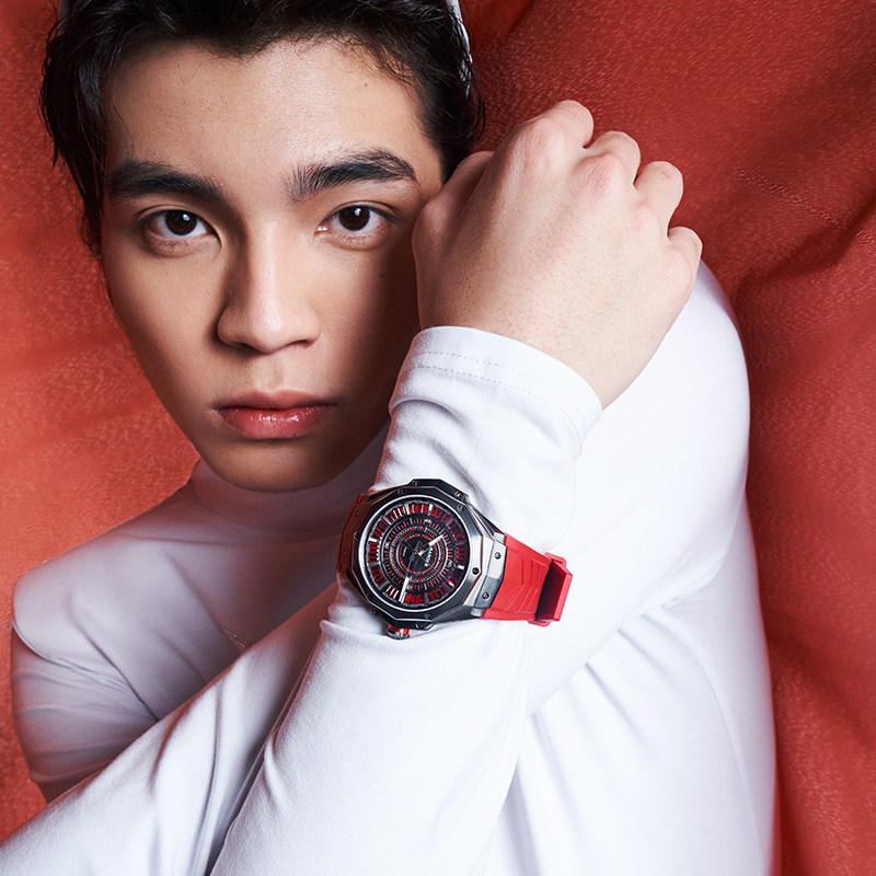 Rarone雷诺新款飓风潮流机械炫酷男士手表防水国产正品气质男表