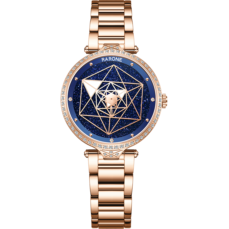 Rarone雷诺六芒星女士手表时尚石英表防水女表轻奢小众国产腕表