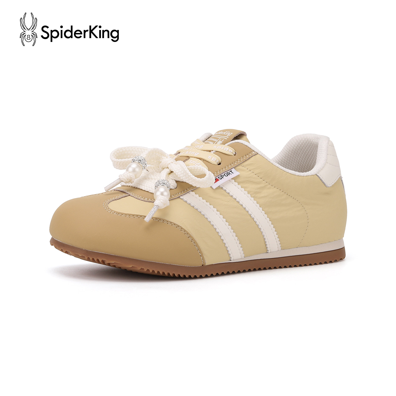 蜘蛛王女鞋复古德训鞋时尚平底系带休闲运动鞋2026年新款春季板鞋,淘宝优惠券,粉丝福利购,淘宝优惠卷