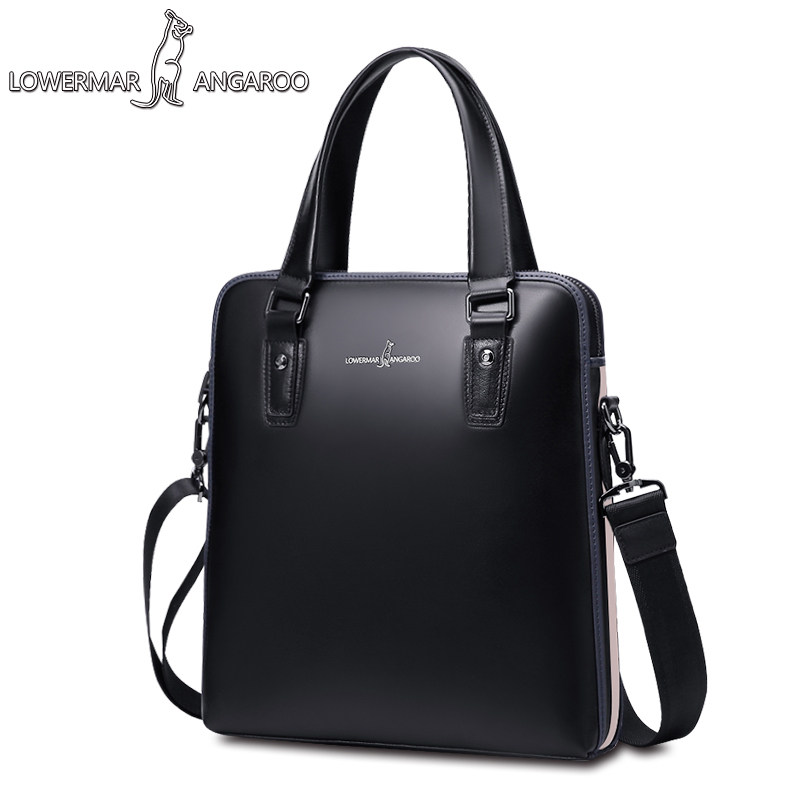 路尔玛袋鼠头层牛皮商务包单肩包 益程箱包男士包袋