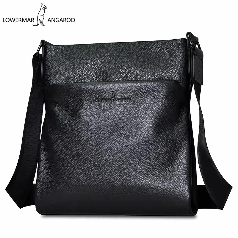 路尔玛袋鼠真皮单肩包男潮男士包包 益程箱包男士包袋