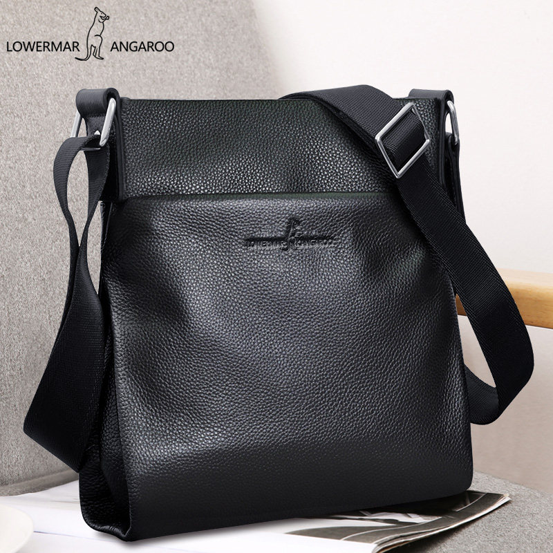 路尔玛袋鼠真皮单肩包男潮男士包包 益程箱包男士包袋