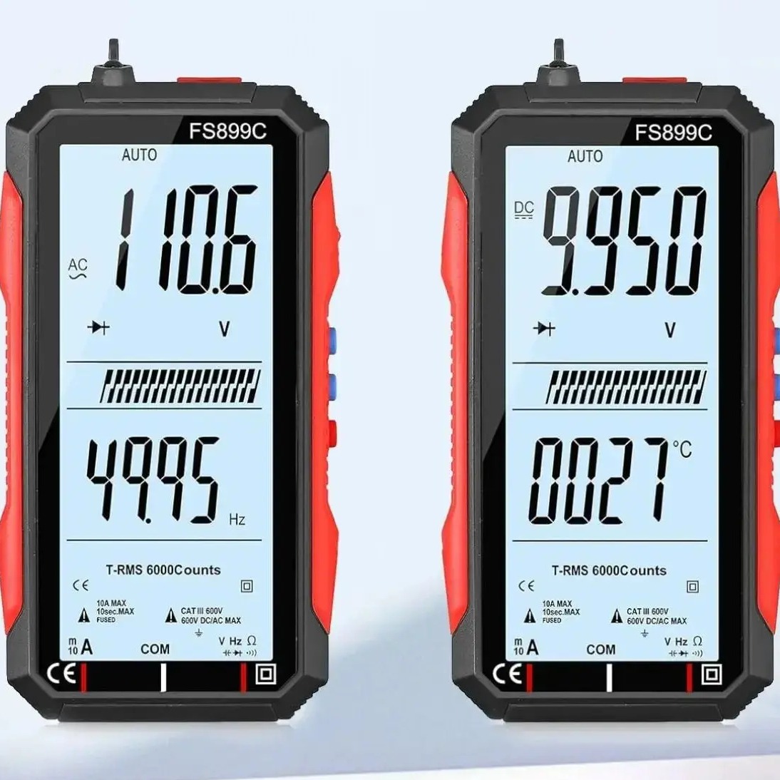 FS899C 可充电4.8英寸大屏幕6000计智能数字万用表自动定位 - 图2