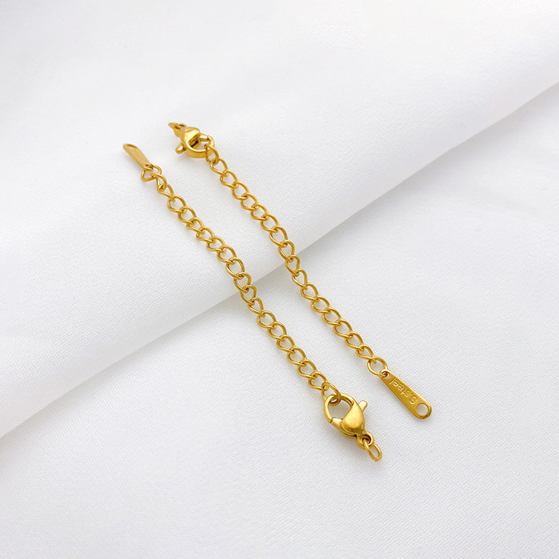 钛钢不掉色龙虾扣尾链连接片延长链diy手工手链项链饰品材料配件,淘宝优惠券,粉丝福利购,淘宝优惠卷