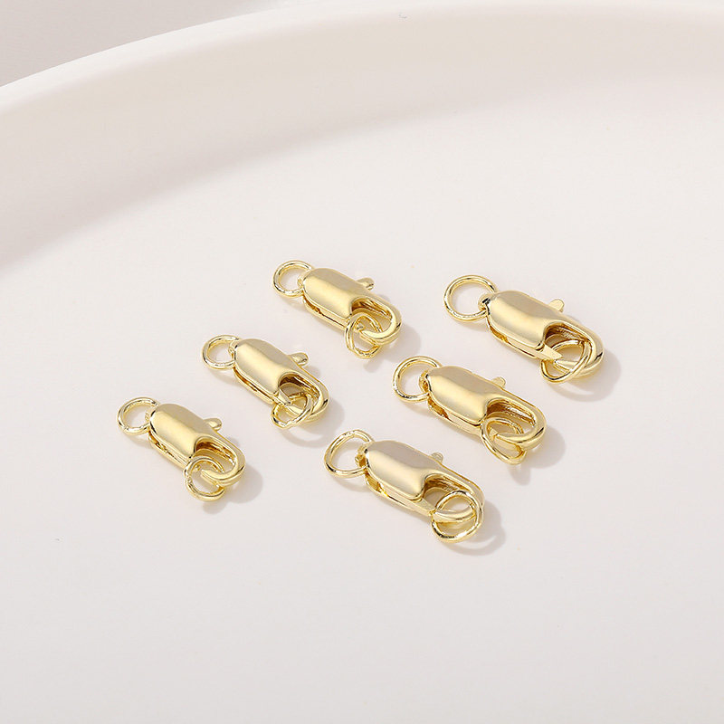 14K包金保色鱼尾扣弹簧扣龙虾扣diy手链项链连接扣材料首饰品配件,淘宝优惠券,粉丝福利购,淘宝优惠卷