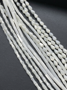 天然贝壳马蹄螺米珠竹节圆管珠