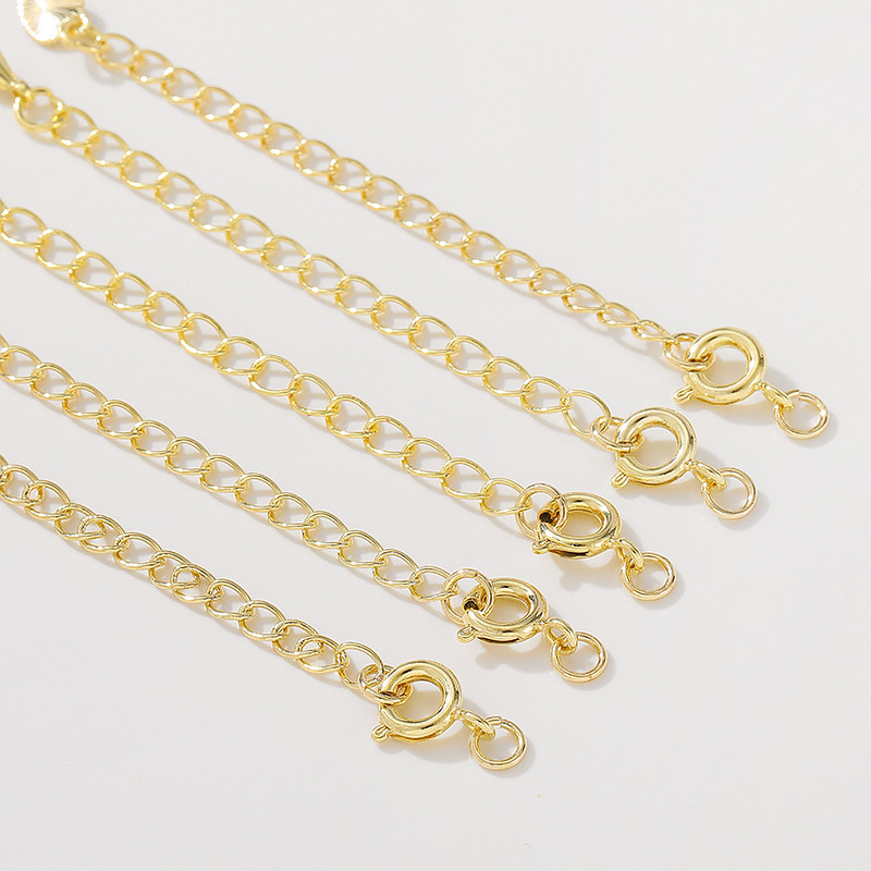 14K包金保色五角星爱心水滴尾链diy手工手链项链弹簧扣延长链配件,淘宝优惠券,粉丝福利购,淘宝优惠卷