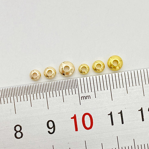 14K包金保色算盘隔珠隔片材料手工diy首饰品配件手链项链串珠配件 - 图0