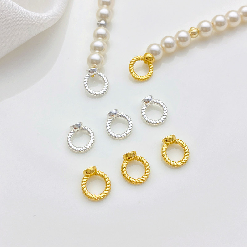 14K包金保色大孔藏线圈闭口连接环手工diy串珠手链项链收尾扣配件,淘宝优惠券,粉丝福利购,淘宝优惠卷