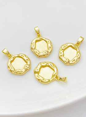 14K包金不规则异形吊坠diy配件