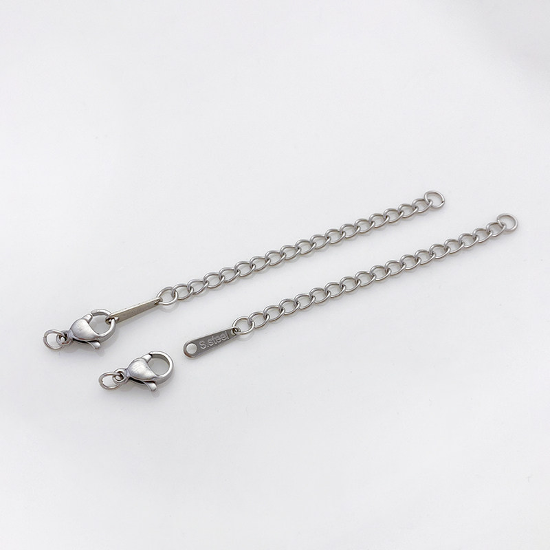 钛钢不掉色龙虾扣尾链连接片延长链diy手工手链项链饰品材料配件,淘宝优惠券,粉丝福利购,淘宝优惠卷