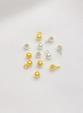 S925纯银镀金硅胶定位珠散珠隔珠