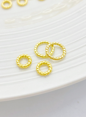 14K18K包金保色麻花闭口单圈