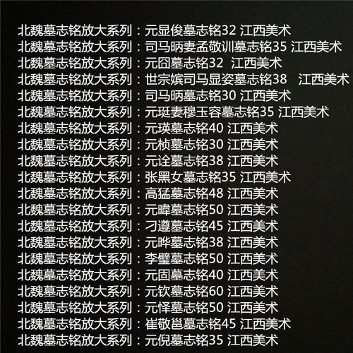 北魏墓志铭放大系列 张黑女张李璧元瑛元囧元固刁遵墓志铭等二十种全20册净重12千克李璧墓志铭墓志铭北魏墓志铭 - 图0