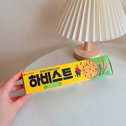 韩国进口食品 Lotte/乐天庄园黑芝麻饼干薄脆饼干休闲零食100g - 图0
