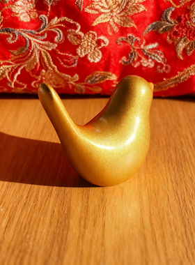 纯黄铜小鸟客厅书房玄关桌面摆件