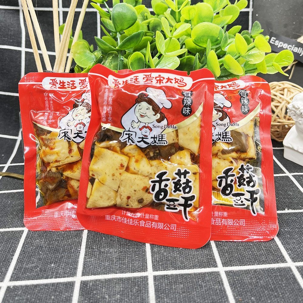 宋大妈香菇豆干五香香辣石磨嫩豆腐小包装500g包邮小吃休闲零食品 - 图0